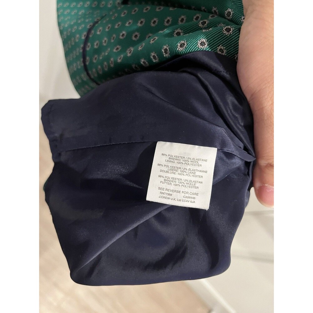 J.CREW Green/Blue Geometric Sheath Dress Pockets Lined Round Neck size 6 0069 - Picture 5 of 8